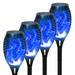 CATGOOD Outdoor Solar Lights 4 Pack Solar Torch Light with Flickering Flame Waterproof Solar Garden Landscape Lights Outdoor Decorations for Patio Yard Pathway Blue