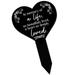 Cemetery Heart Stake Acrylic Heart Lawn Art Garden Stake Grave Cemetery Stake Decoration