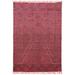 Casavani Red Cotton Hand Block Printed Dhurrie Hallway Stair Runner Rug Outdoor Rug 4x10 feet