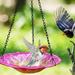 Bird Feeder for Outside Hanging Or Wall Mount Bird Feeder Garden Backyard Decoration Gifts for Bird Lovers Hanging Bird Feeder Outdoor Glass Bowl Bird Clearance Sales