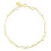 Royal Chain 7 in. 14K Yellow Gold Wire Paperclip Link Chain with Pear Shaped Lobster Clasp