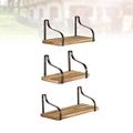 Wooden Board Storage Rack 3Pcs Wooden Board Storage Rack Practical Storage Stand Sundries Organizer Storage Shelf for Kitchen Bathroom (Wood Color)