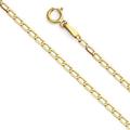 18 in. 14K Yellow Gold 2 mm Open 1-1 Link Chain