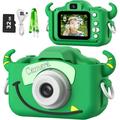 XDASG Kids Camera Toys for 3-8 Year Old Boys Children Digital Video Camcorder Camera with Cartoon Soft Silicone Cover Best Chritmas Birthday Festival Gift for Kids - 32G SD Card Included