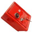 Storage Box 1PC Miniature Metal Safe Box Creative Iron Piggy Bank Mini Strongbox Shape Saving Pot Desktop Money Box Ornaments for Home Red