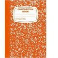 AUKSales Composition Notebook 9-3/4 x 7-1/2 Wide Ruled/Margin Marble Cover 120-100 Sheets Case Pack of 48 Ideal for bulk buyers retailers and wholesalers (Orange - 100 Sheets)