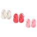 3 Pairs of Doll Toy Sandals Accessory Simulated Mini Sandals Doll Sandals Costume Accessory