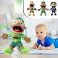 Guvpev Jeffy Hand Puppet Children Soft Hand Puppet Plush Doll Funny Party Props Jeffy Stuffed Plush Toys Puppet with Working Mouth Jeffy Puppet Set Kids Gift (Cody/Joseph/Junior)