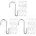 36 Pcs Curtain Hooks Ornament Hooks S Hangers for Pants Plant Hanging Hook Garage Hooks Metal Hangers Metal S Hooks