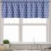 Ambesonne Blue Valance Pack of 2 Indigo Floral Geometric 54 X12 Dark Blue Sky Blue