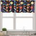 Ambesonne Space Valance Pack of 2 Universe Theme Earth 54 X12 Multicolor