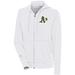 Women's Antigua White Oakland Athletics Moving Full-Zip Jacket