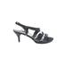The Touch Of Nina Heels: Black Print Shoes - Women's Size 6 1/2 - Open Toe