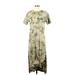 Old Navy Casual Dress - Midi Crew Neck Short sleeves: Green Tie-dye Dresses - Women's Size X-Small