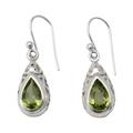 Mughal Adoration,'Peridot and Sterling Silver Earrings Fair Trade Jewelry'