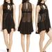 Free People Dresses | Free People Tell Tale Heart Sheer Lace Swing Dress | Color: Black | Size: S