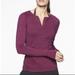 Athleta Tops | Athleta Pacifica Wrap Fuscia Upf Long Sleeve 1/2 Zip Athletic Top Size Medium | Color: Pink/Purple | Size: M