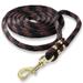 Black/Brown Poly Lead Rope for Horse, Dog, Sheep, 10' ft., .5 LB