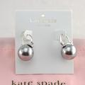 Kate Spade Jewelry | Kate Spade Signature Pearl Drop Earrings In Silver (With Dust Bag) Brand New | Color: Silver | Size: Os