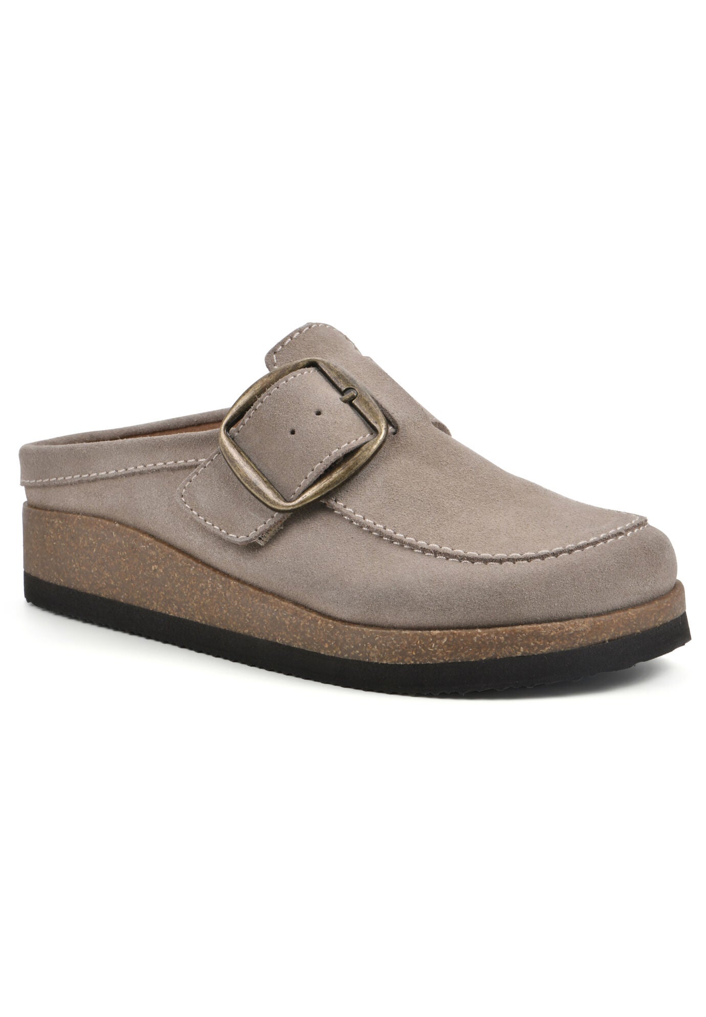 Women's Bueno Casual Flat by White Mountain in Taupe Suede (Size 11 M)