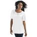 Plus Size Women's Eyelet Cutout Tee by Roaman's in White (Size L)