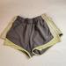 Adidas Shorts | Adidas Climalite Womens Medium Gray Green Elastic Waist Athletic Shorts | Color: Gray/Green | Size: M