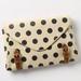 Anthropologie Bags | Anthropologie Holding Horses Polka Dot Leather Envelope Clutch. | Color: Black/Cream | Size: Os