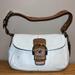 Coach Bags | Coach Soho White And Tan Leather Pocket Flap Shoulderbag F 13105 | Color: Silver/Tan/White | Size: Os