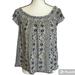 American Eagle Outfitters Tops | American Eagle Boho Off The Shoulder Top | Color: Blue/Cream | Size: L