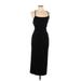 Shein Casual Dress - Midi Scoop Neck Sleeveless: Black Print Dresses - New - Women's Size Large