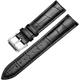 watch straps for men,leather watch strap, Wrist strap for men and women,16mm/18mm/19mm/20mm/21mm/22mm Soft Calf Leather Watch Strap Pin Buckle Watch Band Accessories Wristband ( Color : Silver Black )