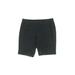 Banana Republic Dressy Shorts: Gray Mid-Length Bottoms - Women's Size 10 Petite - Dark Wash