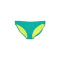 PrAna Swimsuit Bottoms: Green Color Block Swimwear - Women's Size X-Large