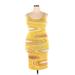 Casual Dress - Bodycon Scoop Neck Sleeveless: Yellow Dresses - Women's Size 2X-Large