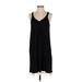 Simply Vera Vera Wang Casual Dress - Shift Scoop Neck Sleeveless: Black Print Dresses - Women's Size Small