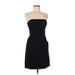 H&M Cocktail Dress - Sheath Strapless Sleeveless: Black Print Dresses - Women's Size 8