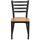 Flash Furniture Kendall Ladder Back Metal Restaurant Chair Metal in Black/Brown | 32.25 H x 16.5 W x 17 D in | Wayfair XU-DG694BLAD-NATW-GG