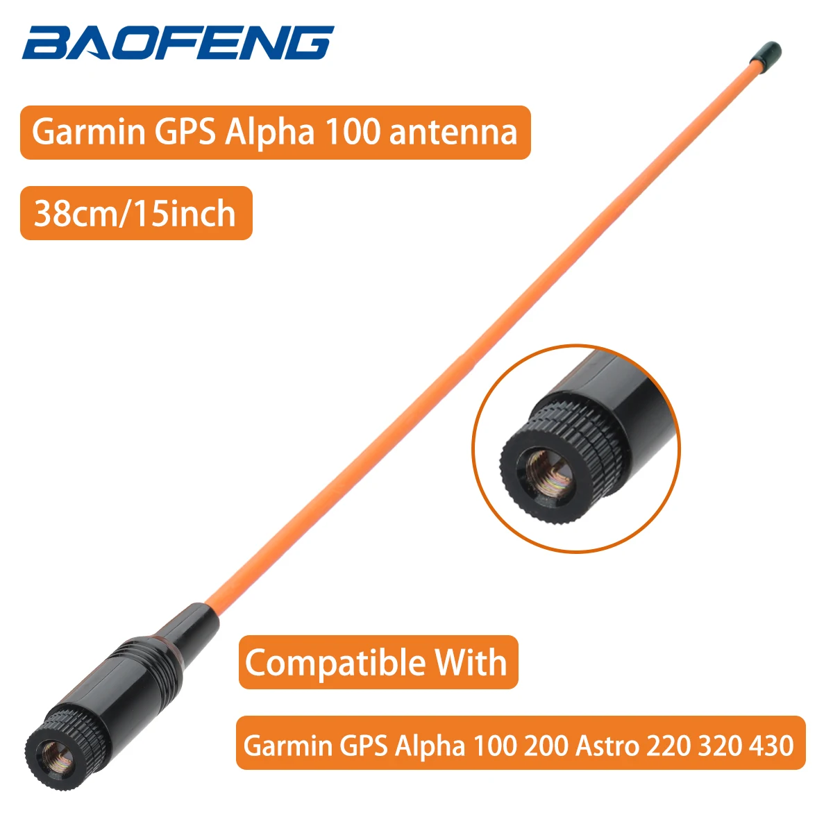 Antenne GPS 771 SMA-mâle mise à niveau 38CM antenne fouet longue portée étendue pour Garmin GPS Alpha 100 200 Astro 220 320 430 Radio amateur