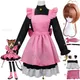 Anime KinomPain Sakura Card Captor Cosplay Costume perruque Magic Girl noir rose chat robe