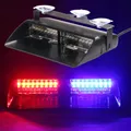 Lampe stroboscopique à LED pour voiture 16LED 18 modèles lumières de police rouge bleu flash