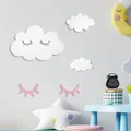 Autocollants en bois de nuage de dessin animé décoration murale pour chambre d'enfant décoration