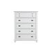 Lark Manor™ Aracele 5 Drawer 41.89" W Solid Wood Chest Wood in Brown/White | 51.38 H x 41.89 W x 18 D in | Wayfair 0FEFE55ABEE6444AA72F8B871DA0E6EA