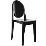 Wrought Studio™ Burris Side Chair Stackable Acrylic Victorian Dining Side Chair Plastic/Acrylic in Black | Wayfair 3238FD8AC374473EBC89E407D6760827
