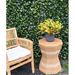 Primrue Outdoor UV-Rated Croton Bush Arrangement In A Fiberstone Pot Plastic/Fiberstone/Polysilk in Black | 18 H x 21 W x 21 D in | Wayfair