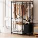 17 Stories Xaven 47.24" Clothes Rack Metal in Black | 72.05 H x 47.24 W x 15.75 D in | Wayfair E366967832204532A1CA6CE414DC5986