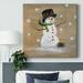 The Holiday Aisle® Wooden Snowman II On Canvas Print Canvas in Brown/Green/White | 8 H x 8 W x 1.5 D in | Wayfair 5584D11FC3614D739C82ABF54FDF1324