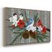 Wexford Home Birch Birds Collection A Framed On Canvas Print Canvas, Solid Wood in Gray | 37 H x 25 W x 2 D in | Wayfair CF10-2745715-FL513