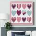 The Holiday Aisle® Sweet Valentine Collection A On Canvas Print Metal in Indigo/Pink/White | 32 H x 32 W x 1.5 D in | Wayfair