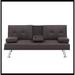 Ebern Designs Waford 67" Vegan Leather Sleeper Faux Leather | 33 H x 67 W x 31 D in | Wayfair Sofas 7DC92787CA6B4EFA804FF465A8B18C18