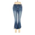 Litz Jeans Jeans - Super Low Rise Boot Cut Cropped: Blue Bottoms - Women's Size 28 - Medium Wash